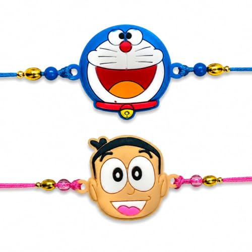 Rakhi de dibujos animados para hermano con cuentas decorativas