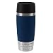 Produktbild Emsa Thermobecher Travel Mug Blau 360 ml mit persönlicher Rund-Gravur gelasert Edelstahl Soft-Touch-Manschette Quick Express Verschluss