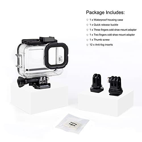 YALLSAME Waterproof Case for GoPro Hero 13 12 11 10 9 Black, 196ft Underwater Diving Protective Housing, Ideal for Go Pro 13 12 11 10 9 Scuba Diving Snorkeling Underwater Photography