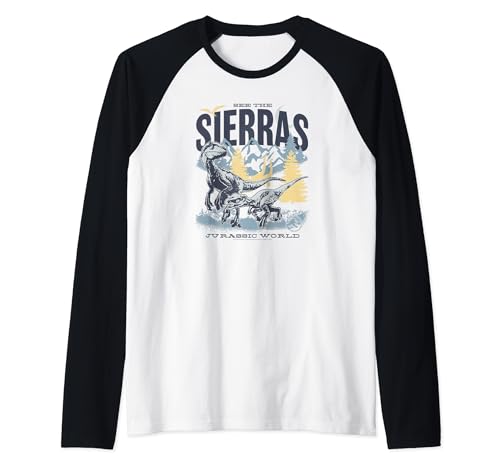 T-shirt raglan Velociraptor Jurassic World aux finitions soignées style baseball
