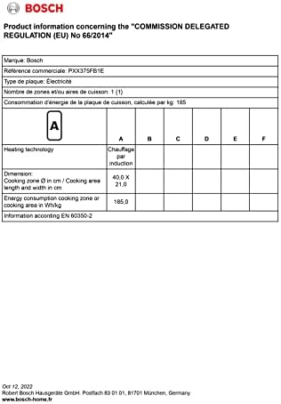 Płyta indukcyjna 2-palnikowa -Bosch PXX375FB1E - Płyta indukcyjna - Wymiary produktu (DxP w cm): 30,6/52,7