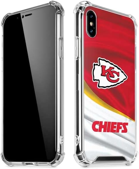 Skinit Clear Phone Case Compatible with iPhone Xs Max - Officially Licensed NFL Kansas City Chiefs Design
