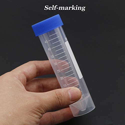 image for Kesell 50ml Polypropylene Screw Top Self Standing Base Centrifuge Tube