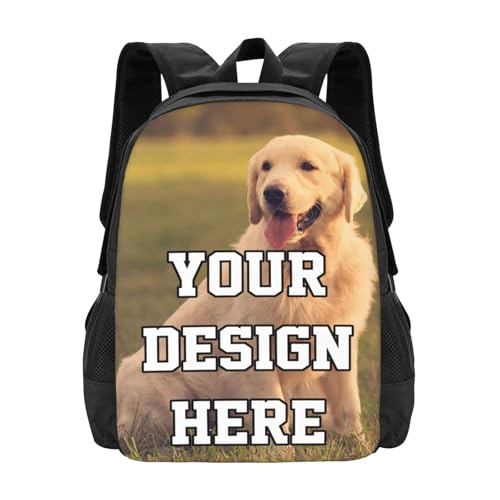 Custom Backpack for Women Men Customize Casual Travel Backpack Personalized Backpacks Design With Text Photo Logo