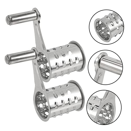 Rallador de Queso Manual Giratorio de Acero Inoxidable 2pcs miniatura 3