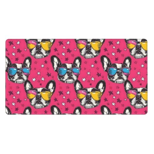Tapis de souris de jeu bouledogue mignon pour un bureau d'ordinateur portable stylé