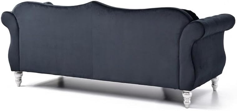 Glory Furniture Hollywood Velvet Sofa in Black