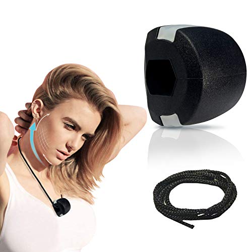 Jawline Exerciser Jaw, Face, and Neck Exerciser - Define Your Jawline, Slim and Tone Your Face, Look Younger and Healthier - Helps Reduce Stress and Cravings - Facial Exerciser - Black