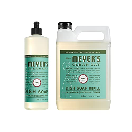 Image of Mrs. MEYER'S Dish Soap Variety Pack Scent 1 Dish Soap, 1 Soap Refill, 1 CT