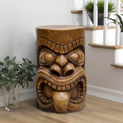 SKYFIRE-Outdoor-Decorative-Sculpture-The-Grande-Tiki-God-Kanaloa-Teeth-Indoor-Ornamental-Outdoor-Table-Statues-for-Garden-Patio-Backyard-Lawn-House-Office-Decor-196H-Concrete-Stool-End-Table SKYFIRE Outdoor Decorative Sculpture The Grande Tiki God Kanaloa Teeth Indoor Ornamental Outdoor Table Statues for Garden Patio Backyard Lawn House Office Decor 196H Concrete Stool End Table