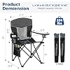 Butaco Camping XL Sobredimensionado Pack de 2 con Respaldo de Malla, Negro miniatura 4