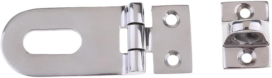 Door Lock,gate Latch, Stainless Steel Safety Padlock Hasp Door Clasp Gate Lock Latch for Marine Boat Cabinet, Drawer, Drawer - Sliver