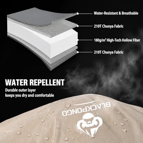 Bolsa de dormir sobre con capucha – Ligera, resistente al agua, 7 ft 3 in × 2 ft 7 in, portátil para camping y senderismo, calor para todas las estaciones, 2.65 lbs miniatura 3