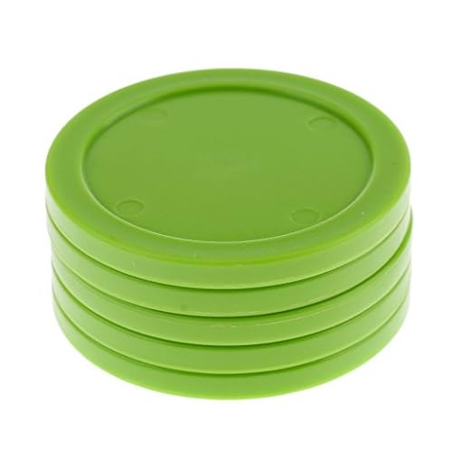 yotijar 5 stycken 62 mm air hockey ersättningspluckor för full storlek air hockey bord – grön, 62 mm