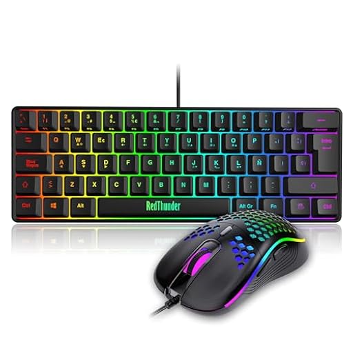 RedThunder Teclado Mecánico Alámbrico Gaming 60%,Retroiluminación RGB Dinámica,Ratón Celular Ligero de 7200 dpi,Teclado Ultra-Compacto 62 Teclas Anti-ghosting,Disposición QWERTY ES,para PC/PS5/Xbox | Ya disponible en tu tienda friki favorita! En mundofriki.es! RedThunder Teclado Mecánico Alámbrico Gaming 60%,Retroiluminación RGB Dinámica,Ratón Celular Ligero de 7200 dpi,Teclado Ultra-Compacto 62 Teclas Anti-ghosting,Disposición QWERTY ES,para PC/PS5/Xbox | Ya disponible en tu tienda friki favorita! En mundofriki.es!