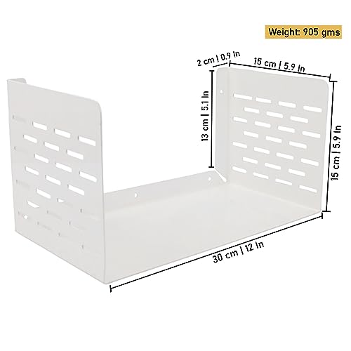 Image of Spillbox Metal Shelf |Storage Rack |Multipurpose Metal Rack|Floating Wall Shelves|Bathroom Shelves|CD /DVD Organizer|Heavy-Duty Storage|Bookshelf |Plant Stand|Lohe Ki Almari- U Shape Shelf
