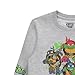 Teenage Mutant Ninja Turtles Ninja Turtles Boys Crewneck Sweatshirt - Leonardo, Raphael, Donatello, Michelangelo, Splinter Embroidered Sleeve Patches Mens Shirt (Grey, 14/16)