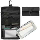 TRAVEL DUDE - Neceser plegable y de colgar para hombre y mujer - Plano y compacto - Bolsa de ducha pequeña para camping con 1