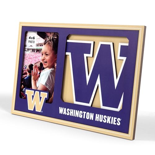 YouTheFan NCAA Washington Huskies 3D Logo Picture Frame