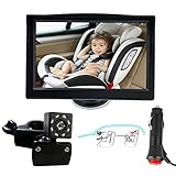 Baby Car Mirror Back Seat Baby Car Camera with HD Car Mirror Display Wide ViewEasily Observe the Baby’s Move