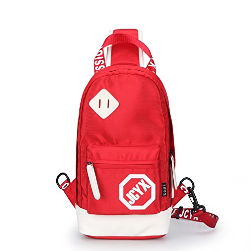Sac bandoulière Oxford en toile haute résistance et design rouge coréen
