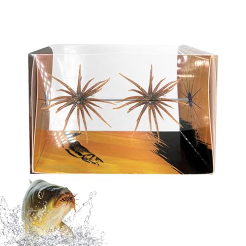 Generisch Sea Urchin Bait | Pack of 2 Realistic Floating Fish Rig | Cube Shape Fishing Lure | for River Freshwater Saltwater Jigging Trolling Ejecting