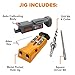 BORA Pro Compact Pocket Hole Jig Kit, 3 inch Face Clamp & 350pc Screw Set - Auto Adjust Drill Guide, Durable Pocket Hole Jig for Woodworking & Tight Spaces - For Materials 1/2 inch to 1 1/2 inch Thick