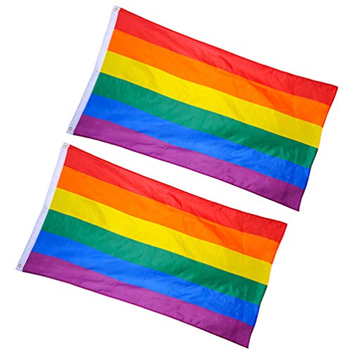 Generic 1 Pc Arco- Íris Bandeira Grande Poliéster Leve Gay Bandeiras de Orgulho Lgbt Bandeira Bandei