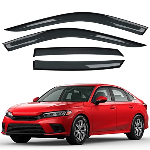 Zonfant Window Rain Guards, Side Window Deflectors, Sun Visor Rain Vent Window Guards (4 Pcs) Compatible With 2022-2023 Honda Civic #TOP5