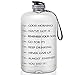 FRETREE Gallon Water Bottle Portable Water Jug - Fitness Sports Daily Water Bottle with Motivational Time Marker, Leak-Proof Gym Bottle for Outdoor Camping