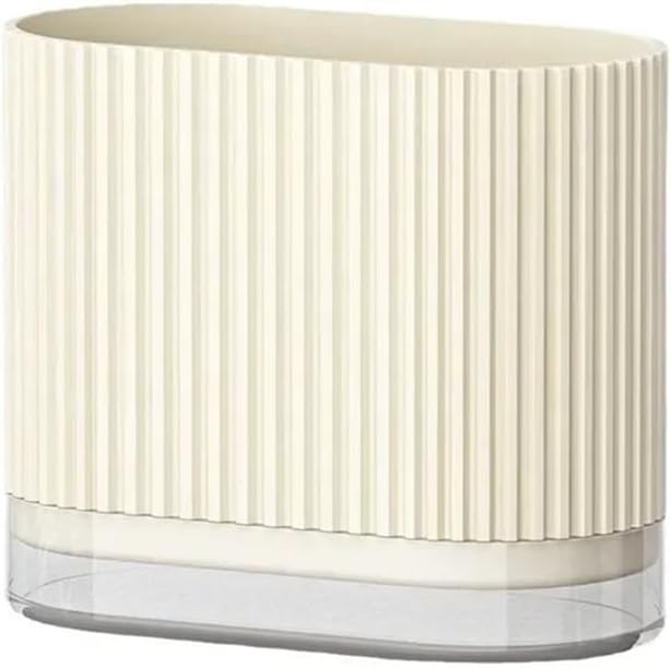 台所用品ホルダー キッチン用品ホルダー 2つのコンパートメント 排水底の調理器具ホルダー 調理ツール収納 カウンタートップ用 ホワイ