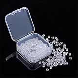 500 tapones de plástico transparente para pendientes con caja de almacenamiento, hipoalergénicos para aretes de tuerca y gancho