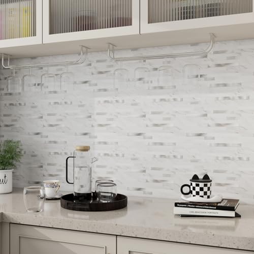 Bainley Peel and Stick Backsplash, 10-Sheet Peel and Stick Tiles PVC Wall Tile Stick on Backsplash for Kitchen by Bainley - Image 5