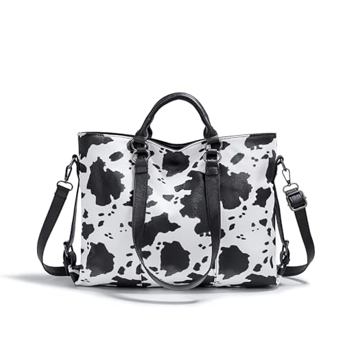 Sac à main rétro en cuir souple noir Aileese, grand cabas fourre-tout tendance 13.5 pouces