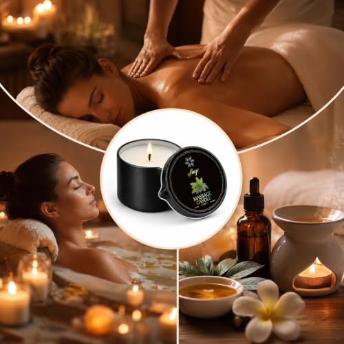 LCZLUMIPRO Low Temperature Massage Oil Candle Set, 2.35oz Natural Soy Wax by LCZLUMIPRO - Used condition - Image 8