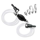 HANXIANG Diesel Fuel Priming Bleeding Pump Tool with Oil Pipe, Compatible with Ford, PSA, Landrover, Jaguar, Volvo Vehicles Fuel System
