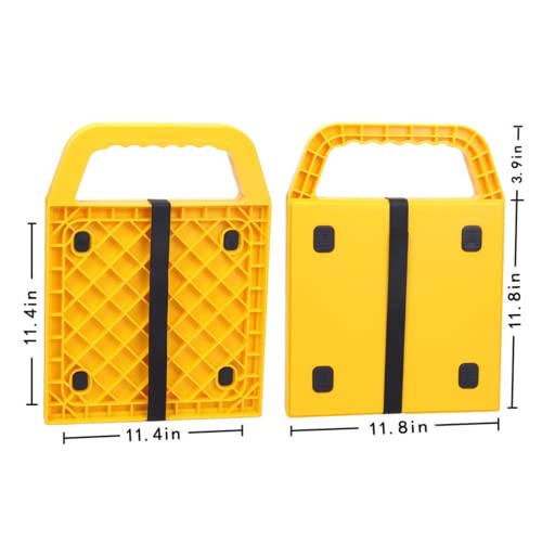 Homeon Wheels Stabilizing Jack Pads For Rv, Camper Leveling Blocks Help Prevent Jacks From Sinking (2 Pieces-11.4" X 11.4") #TOP3