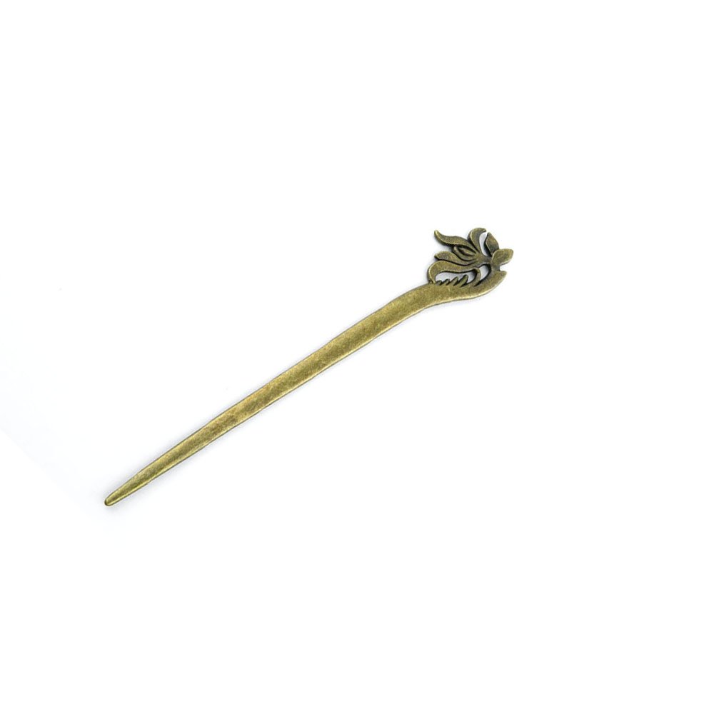 Price per 40 Pieces Antique Bronze Jewelry Making Charms Findings Supplies 08934 Hairpin Head Pins Craft Ancient Repair Lots DIY Pendant Vintage