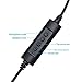 immagine 2HaavPoois Cuffie Cablate USB, 1 Pz Doppio Auricolare con Microfono PC Computer Clienti Call Center Cuffie con Cancellazione del Rumore Mic, Voce più Chiara