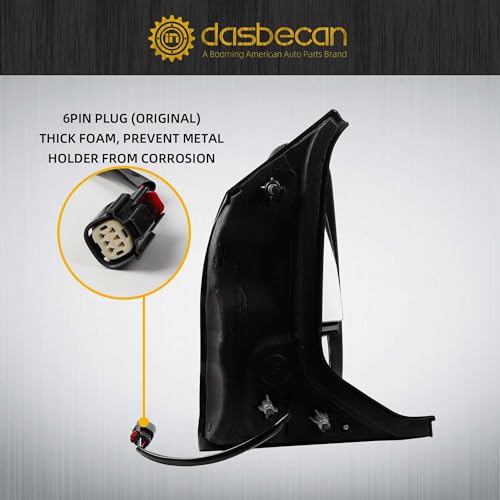 Dasbecan Right Mirror Compatible with 2015-2025 Ford Transit Black 6Pins by Dasbecan - Used condition - Image 5