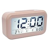 RELOJ DE ALARMA CON LUZ Y SNOOZE -- La retroiluminado se activará simplemente presionando el botón SNOOZE/LIGHT, o mediante un ambiente totalmente oscuro con el SENSOR encendido. El despertador progresivo, con su sonido de alarma que comienza de suave a estridente, y con la función de despertador, le ayuda a levantarse de la cama mientras se asegura un suave despertar.