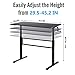 UNICOO Manual Standing Desk - Heavy Duty Game Desk, Crank Adjustable Height, Headphone Hook, 48 x 24 Inches (SYK01-Black)