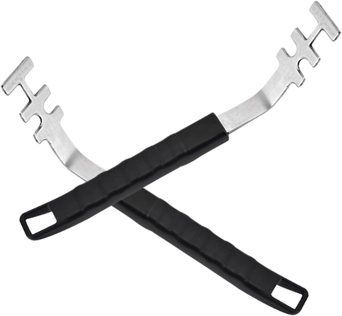 2 Piece Stainless Steel Grill Grate Lifter Handles for Hot Racks