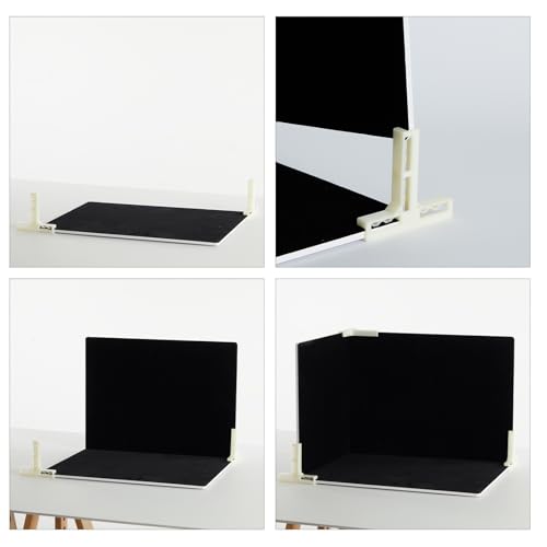 MDAOCRY Black Velvet Photo Backdrop Boards for Product Photography, 3PCS Double-Sided Black and White Background with T-Stands, Flat Lay Tabletop Backdrop for Jewelry, Cosmetics, 15.8 x 11.8 Inch by MDAOCRY - Image 7
