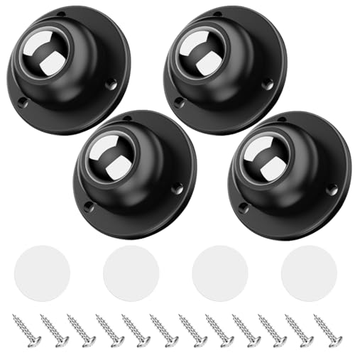 4PCS Self Adhesive Caster Wheels, 360 Degree Rotating Swivel Wheels, 1 Inch Swivel Steel Universal Wheel Appliance Sliders, 28 LBS Load Capacity for Furniture, Storage Box, Trash Can