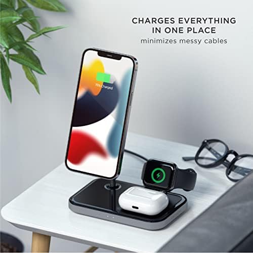 SATECHI 3-in-1 Magnetic Wireless Charging Stand  Compatible with 14 Pro Max/14 Pro/14/14 Plus, iPhone 13 Pro Max/13 Pro/13 Mini/13, Apple Watch Ultra & Series 8/7/SE/6/5/4/3/2/1, AirPods Pro 2/1