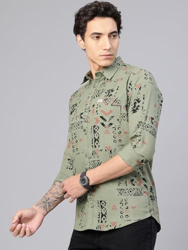 Image of Majestic Man Pure Cotton Printed Trendy & Comfortable Casual Shirt