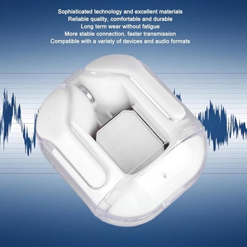 Image of AVASHYAA TECH Bluetooth 5.4 Earphones, Wireless Earphone with 4 ENC Noise Cancelling Mic Bluetooth Headphones Hi-Fi Stereo Sound, 50 Hours Playtime, LED Display Pack of 1 (White)