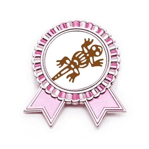Broche lézard rose en métal forgé aux finitions artistiques minutieuses