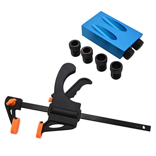 Cabilock 8 peças parafuso orifício de bolso 15 graus, kit de marcenaria, carpinteiros, guias de made